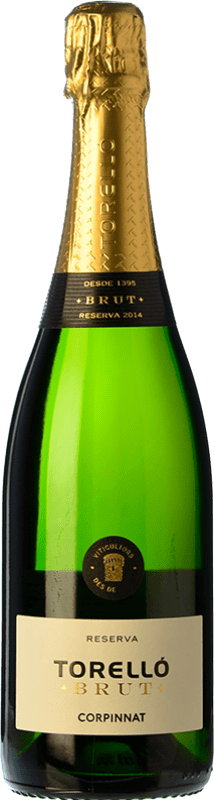 21,95 € Envío gratis | Espumoso Blanco Torelló Brut Reserva D.O. Cava Cataluña España Macabeo, Xarel·lo, Parellada 75 cl