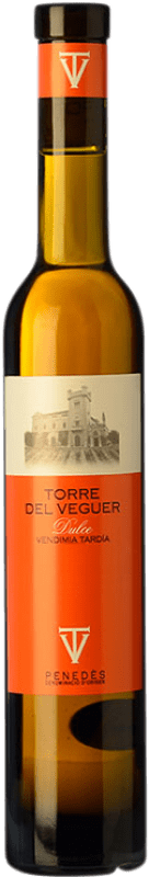14,95 € Бесплатная доставка | Сладкое вино Torre del Veguer VT Vendimia Tardía — Поздний сбор D.O. Penedès Каталония Испания Moscatel — Мускат Полубутылка 37 cl