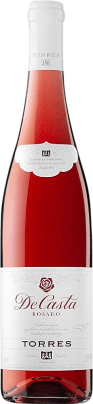 7,95 € Envío gratis | Vino rosado Torres De Casta Joven D.O. Catalunya Cataluña España Garnacha, Cariñena Botella 75 cl