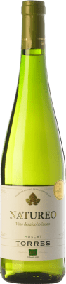 10,95 € Envío gratis | Vino blanco Torres Natureo D.O. Penedès Cataluña España Moscatel de Alejandría Botella 75 cl Sin Alcohol