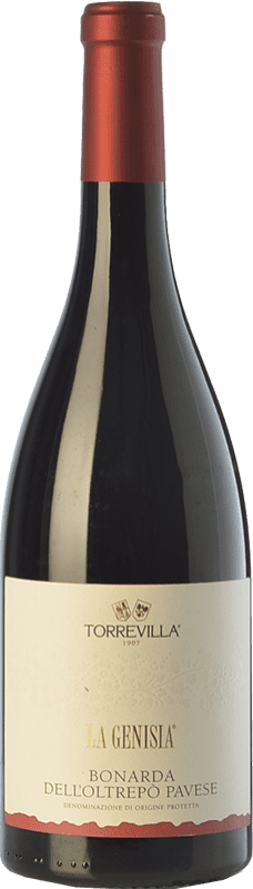 9,95 € 免费送货 | 红汽酒 Torrevilla La Genisia Bonarda Frizzante D.O.C. Oltrepò Pavese 伦巴第 意大利 Bonarda 瓶子 75 cl