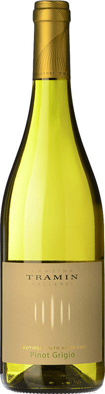 18,95 € Envio grátis | Vinho branco Tramin Pinot Grigio D.O.C. Alto Adige Trentino-Alto Adige Itália Pinot Cinza Garrafa 75 cl