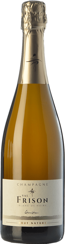 72,95 € 送料無料 | 白スパークリングワイン Val Frison Cuvée Goustan ブルットの自然 A.O.C. Champagne シャンパン フランス Pinot Black ボトル 75 cl