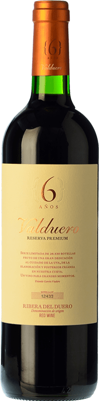 74,95 € Бесплатная доставка | Красное вино Valduero Premium Резерв D.O. Ribera del Duero Кастилия-Леон Испания Tempranillo 6 Лет бутылка 75 cl