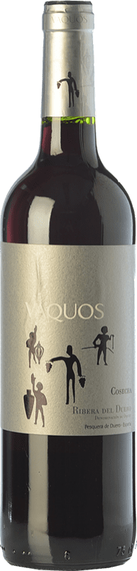 8,95 € Бесплатная доставка | Красное вино Vaquos Cosecha Молодой D.O. Ribera del Duero Кастилия-Леон Испания Tempranillo бутылка 75 cl
