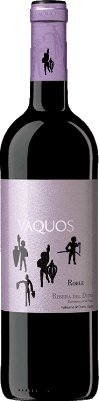 10,95 € Бесплатная доставка | Красное вино Vaquos Дуб D.O. Ribera del Duero Кастилия-Леон Испания Tempranillo бутылка 75 cl