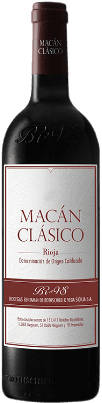 48,95 € Kostenloser Versand | Rotwein Vega Sicilia Macán Klassisch D.O.Ca. Rioja La Rioja Spanien Tempranillo Flasche 75 cl