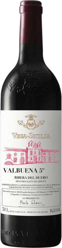 224,95 € Free Shipping | Red wine Vega Sicilia Valbuena 5º año Reserve D.O. Ribera del Duero Castilla y León Spain Tempranillo, Merlot Bottle 75 cl