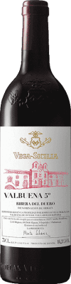 429,95 € Бесплатная доставка | Красное вино Vega Sicilia Valbuena 5º año Гранд Резерв D.O. Ribera del Duero Кастилия-Леон Испания Tempranillo, Merlot бутылка Магнум 1,5 L