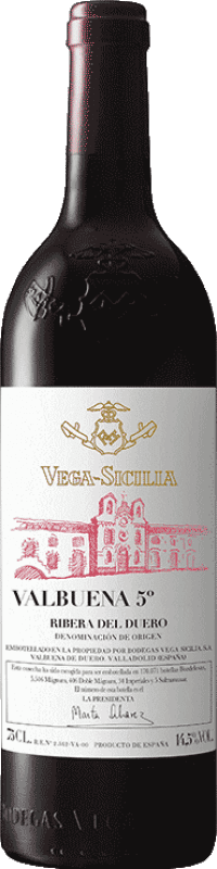 541,95 € Envoi gratuit | Vin Rouge Vega Sicilia Valbuena 5º año Grande Réserve D.O. Ribera del Duero Castille et Leon Espagne Tempranillo, Merlot Bouteille Magnum 1,5 L