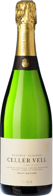 9,95 € 免费送货 | 白起泡酒 Vell Brut Nature 预订 D.O. Cava 加泰罗尼亚 西班牙 Macabeo, Xarel·lo, Parellada 瓶子 75 cl