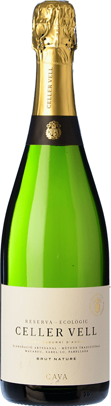 9,95 € Envoi gratuit | Vin Mousseux Blanc Vell Brut Nature Réserve D.O. Cava Catalogne Espagne Macabeo — Macabeu, Xarel·lo, Parellada Bouteille 75 cl