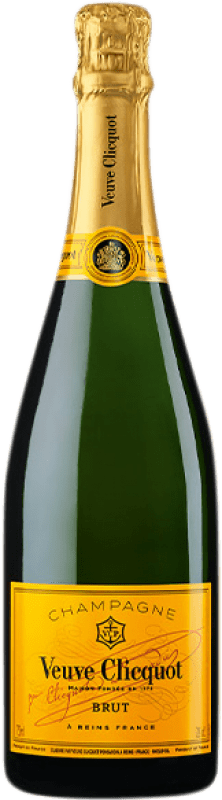 64,95 € Envoi gratuit | Blanc mousseux Veuve Clicquot Yellow Label Carte Jaune Brut A.O.C. Champagne Champagne France Chardonnay, Pinot Meunier Bouteille 75 cl