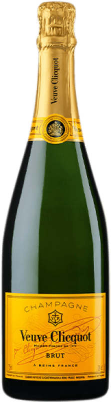 64,95 € Envío gratis | Espumoso blanco Veuve Clicquot Yellow Label Carte Jaune Brut Gran Reserva A.O.C. Champagne Champagne Francia Chardonnay, Pinot Meunier Botella 75 cl