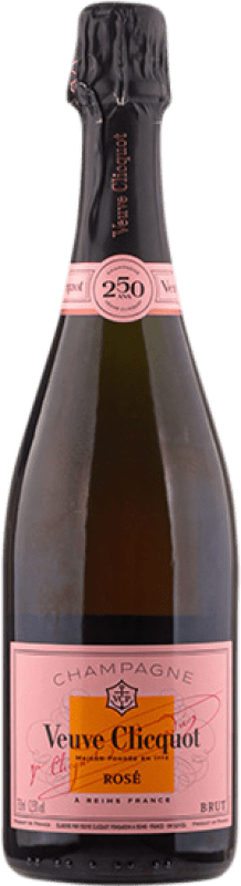 76,95 € Envio grátis | Espumante rosé Veuve Clicquot Rosé Brut A.O.C. Champagne Champagne França Pinot Preto, Chardonnay, Pinot Meunier Garrafa 75 cl