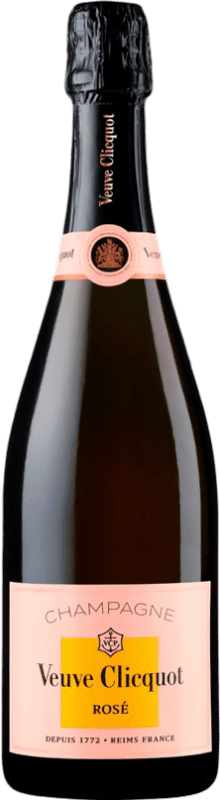 77,95 € 免费送货 | 玫瑰气泡酒 Veuve Clicquot Rosé 香槟 A.O.C. Champagne 香槟酒 法国 Pinot Black, Chardonnay, Pinot Meunier 瓶子 75 cl