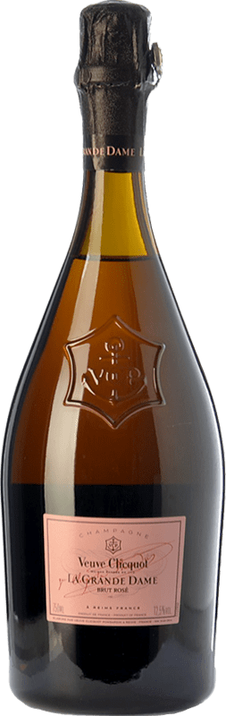 416,95 € 免费送货 | 玫瑰气泡酒 Veuve Clicquot La Grande Dame Rosé A.O.C. Champagne 香槟酒 法国 Pinot Black, Chardonnay 瓶子 75 cl