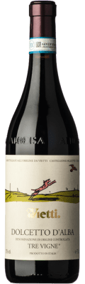 27,95 € Бесплатная доставка | Красное вино Vietti Tre Vigne D.O.C.G. Dolcetto d'Alba Пьемонте Италия Dolcetto — Дольчетто 75 cl