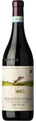 23,95 € Free Shipping | Red wine Vietti Tre Vigne D.O.C.G. Dolcetto d'Alba Piemonte Italy Dolcetto Bottle 75 cl