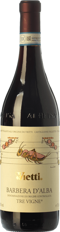 19,95 € Free Shipping | Red wine Vietti Tre Vigne D.O.C. Barbera d'Alba Piemonte Italy Barbera Bottle 75 cl