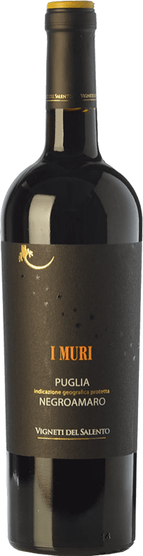 8,95 € Бесплатная доставка | Красное вино Vigneti del Salento I Muri I.G.T. Puglia Апулия Италия Negroamaro бутылка 75 cl