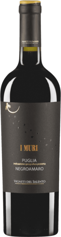 8,95 € Kostenloser Versand | Rotwein Vigneti del Salento I Muri I.G.T. Puglia Apulien Italien Negroamaro 75 cl