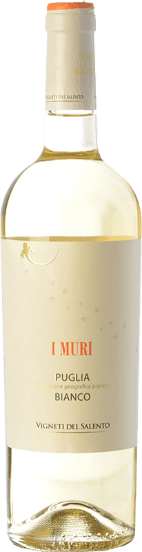 10,95 € Бесплатная доставка | Белое вино Vigneti del Salento I Muri Bianco I.G.T. Puglia Апулия Италия Malvasía, Chardonnay бутылка 75 cl