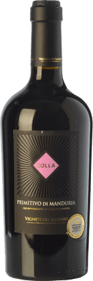 11,95 € Spedizione Gratuita | Vino Rosso Vigneti del Salento Zolla D.O.C. Primitivo di Manduria Puglia Italia Primitivo 75 cl
