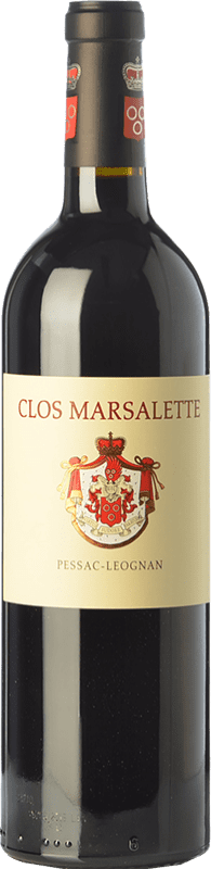 35,95 € Бесплатная доставка | Красное вино Comtes von Neipperg Clos Marsalette A.O.C. Pessac-Léognan Бордо Франция Merlot — Мерло, Cabernet Sauvignon — Каберне Совиньон, Cabernet Franc — Каберне Фран Бутылка 75 cl