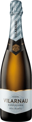 14,95 € Бесплатная доставка | Белое игристое вино Vilarnau Brut — брют Резерва D.O. Cava Каталония Испания Macabeo — Макабео, Xarel·lo — Шарелло, Parellada — Парельяда 75 cl