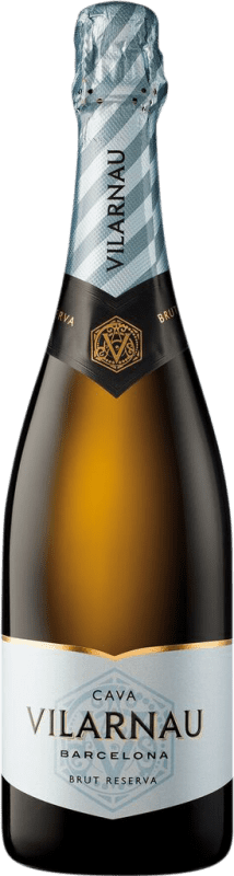 15,95 € Free Shipping | White Sparkling Wine Vilarnau Brut Reserve — Aged D.O. Cava Catalonia Spain Macabeo, Xarel·lo, Parellada Bottle 75 cl