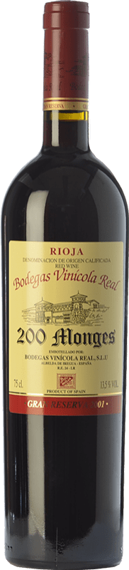 84,95 € Envoi gratuit | Vin Rouge Vinícola Real 200 Monges Grande Réserve D.O.Ca. Rioja La Rioja Espagne Tempranillo, Graciano, Mazuelo 75 cl