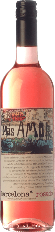 8,95 € Envio grátis | Vinho Rosé Vino Amor y Fantasía Más Amor D.O. Catalunya Catalunha Espanha Garnacha — Grenache, Cariñena — Carignan, Sumoll Garrafa 75 cl