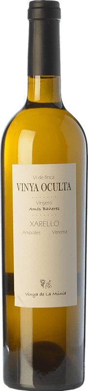 26,95 € Envío gratis | Vino blanco Vinya Oculta Amós Bañeres Vinya de la Múnia Crianza D.O. Penedès Cataluña España Xarel·lo Botella 75 cl