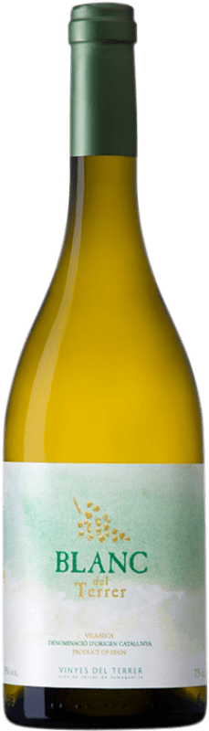 9,95 € Spedizione Gratuita | Vino bianco Vinyes del Terrer Blanc D.O. Tarragona Catalogna Spagna Moscato d'Alessandria, Sauvignon Bianca Bottiglia 75 cl