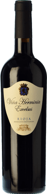 9,95 € Бесплатная доставка | Красное вино Viña Herminia Excelsus молодое D.O.Ca. Rioja Ла-Риоха Испания Tempranillo — Темпранильо, Garnacha — Гренаш Бутылка 75 cl