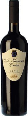 9,95 € Envio grátis | Vinho tinto Viña Herminia Excelsus Jovem D.O.Ca. Rioja La Rioja Espanha Tempranillo, Grenache Garrafa 75 cl