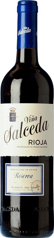 16,95 € 送料無料 | 赤ワイン Viña Salceda 予約 D.O.Ca. Rioja ラ・リオハ スペイン Tempranillo, Graciano ボトル 75 cl