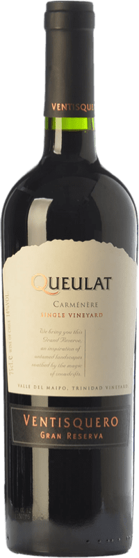 15,95 € Spedizione Gratuita | Vino Rosso Viña Ventisquero Queulat Gran Riserva I.G. Valle del Maipo Maipo Valley Chile Carmenère 75 cl