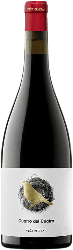 19,95 € Kostenloser Versand | Rotwein Viña Zorzal Cuatro del Cuatro Alterung D.O. Navarra Navarra Spanien Graciano Flasche 75 cl