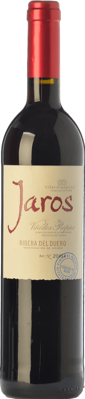 19,95 € 免费送货 | 红葡萄酒 Viñas del Jaro Jaros Crianza — 陈酿 D.O. Ribera del Duero 卡斯蒂利亚莱昂 西班牙 Tempranillo — 丹魄, Merlot — 梅洛, Cabernet Sauvignon — 赤霞珠 75 cl