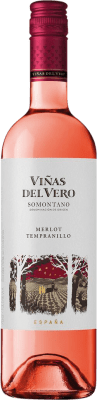 6,95 € Бесплатная доставка | Розовое вино Viñas del Vero Merlot-Tempranillo Молодой D.O. Somontano Арагон Испания Tempranillo, Merlot бутылка 75 cl