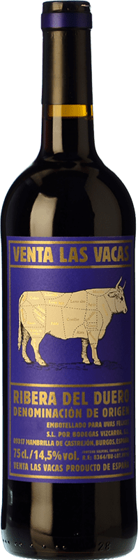 21,95 € Kostenloser Versand | Rotwein Vizcarra Venta Las Vacas Alterung D.O. Ribera del Duero Kastilien und León Spanien Tempranillo Flasche 75 cl