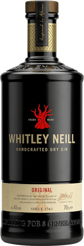 22,95 € 免费送货 | 金酒 Whitley Neill Original London Dry Gin 英国 瓶子 70 cl
