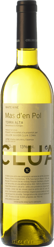 12,95 € Бесплатная доставка | Белое вино Xavier Clua Mas d'en Pol D.O. Terra Alta Каталония Испания Garnacha — Гренаш, Chardonnay — Шардоне, Sauvignon — Совиньон, Moscatel — Мускат 75 cl