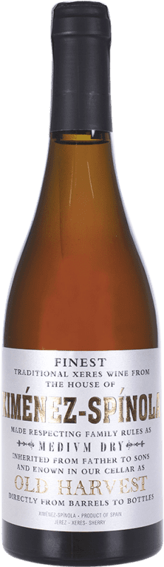 29,95 € 免费送货 | 加强葡萄酒 Ximénez-Spínola Old Vines — 老藤 D.O. Manzanilla-Sanlúcar de Barrameda 安达卢西亚 西班牙 Pedro Ximénez 中瓶装 50 cl