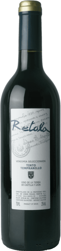 5,95 € Free Shipping | Red wine Thesaurus Retola Vendimia Seleccionada Young I.G.P. Vino de la Tierra de Castilla y León Castilla y León Spain Tempranillo Bottle 75 cl