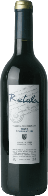 5,95 € Envío gratis | Vino Tinto Thesaurus Retola VS Vendimia Seleccionada Joven I.G.P. Vino de la Tierra de Castilla y León Castilla y León España Tempranillo Botella 75 cl