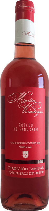 5,95 € 免费送货 | 玫瑰酒 Thesaurus Martín Verástegui 年轻的 I.G.P. Vino de la Tierra de Castilla y León 卡斯蒂利亚莱昂 西班牙 Tempranillo 瓶子 75 cl
