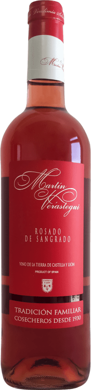 5,95 € Envío gratis | Vino Rosado Thesaurus Martín Verástegui Joven I.G.P. Vino de la Tierra de Castilla y León Castilla y León España Tempranillo 75 cl